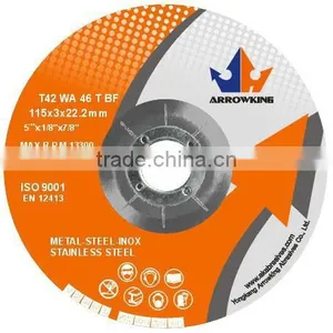 4.5'' 115x3x22.2 Abrasives Grinding Cutting Wheel For Stainless Steel thumbnail-1