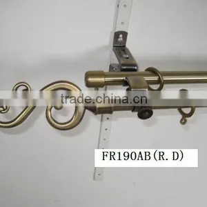 Factory Saling!!! Antique Brass and Antique Copper Metal Curtain Rod With Double Bracket thumbnail-1