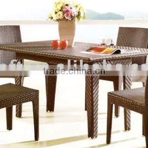 Rattan Kitchen Chair and Table Set thumbnail-1