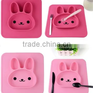 2017 Hot Selling Top Quality 100% Pure Food Grade Silicone Baby Placemat Suction Table For Kids thumbnail-3