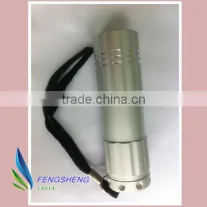 Hot Mini Aluminum 9 LED Flashlight Torch thumbnail-1