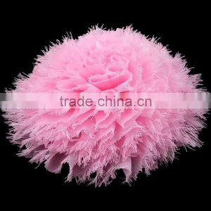 Fraying Chiffon Flower Puff Ball for Kids Hair Accessories thumbnail-1