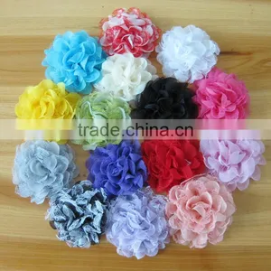 Chiffon and Mesh Flower Clip for Kids Hair Accessories for Baby Girl thumbnail-4