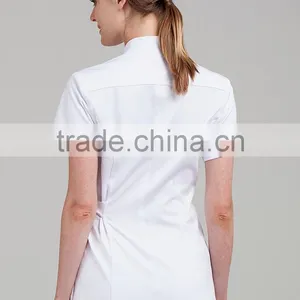 Wholesale Online Lady Custom OEM Fashion New Design Clothing Factory Thai Wrap Model Tunic Blouses Shirt Tops Woman Spa Uniform thumbnail-5