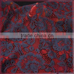 2 Colors Colorful Floral Warp Knitting Lace,jacquard Cotton Nylon Cord Lace Fabric for Dress thumbnail-2