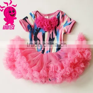 Wholesale Baby Girls Clothes Short Sleeve Camouflage Dress thumbnail-5