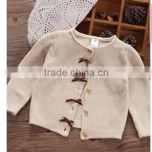 Crewneck Button-down Long Sleeve New Born Baby Cardigan Sweater thumbnail-1