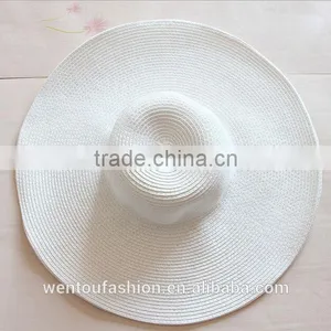 Wholesale New Fashion Straw Monogramed Floppy Hat thumbnail-5