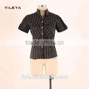 Mini Fashionable Office Style Women Formal Blouse Designs With Metal Decoration thumbnail-1