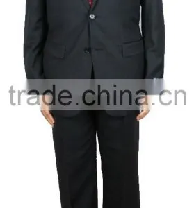 NAAMS MEN'S WOOL 2 BUTTON 2 VENT SLIM FIT SUIT JACKET FLAT FRONT PANT CHARCOAL thumbnail-1