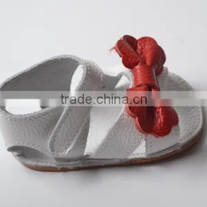 Genuine Leather Girl Summer Moccasins, Bow Design Baby Shoes thumbnail-5