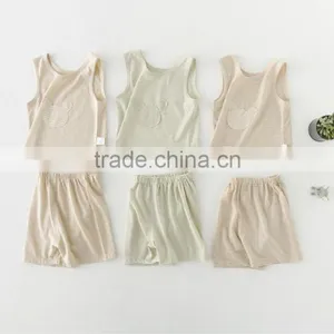 Wholesale 100% Organic Cotton Baby Clothing Sets Baby Organic t Shirt and Short Pants Set Baby Boy Girl t Shirt thumbnail-1