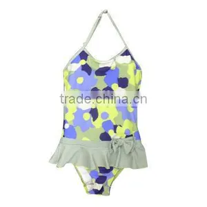 Kids Swimsuit Swimwear One Piece Cut Bow thumbnail-1
