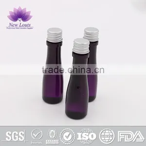 Transparent PVC Plastic Bottle With Purple Shampoo for Hotel thumbnail-3