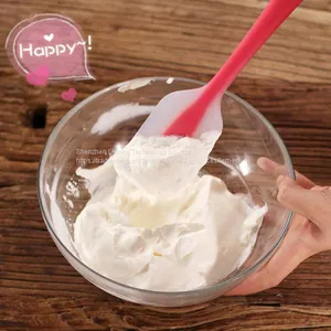 Heat Resistant Transparent Spatula Knife Shape Silicone Spatula thumbnail-1