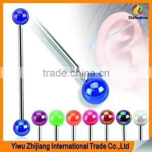 Hot Print Uv Acrylic Barbell Tongue Ring Piercing Body Jewelry Manufacturer thumbnail-1