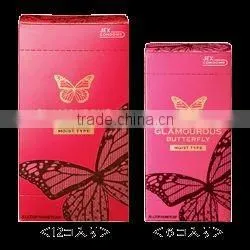 Japan Liquid Condom (2) 'GLAMOUROUS BUTTERFLY MOIST' --- Outside Top Jelly-coated --- 12p & 6p thumbnail-1