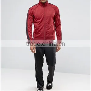 Red Tracksuit Sets for Mens 100% Polyester High Collar Sport Tracksuit thumbnail-2