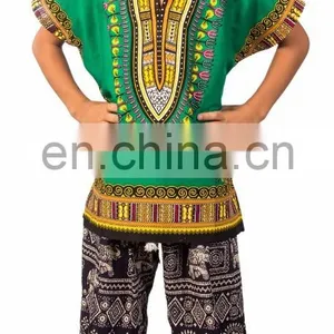 Kids African Dashiki Ethnic Cotton Shirts thumbnail-3