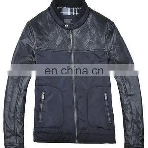 2017 New Fashion pu and Nylon Jacket for Man thumbnail-1
