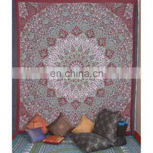 Star Indian Mandala Tapestry Multicolor Round Mandala thumbnail-2