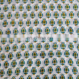 Cotton Printed Fabric By Yard Indian Sanaganeri Voile Fabric From Wholesalers thumbnail-1