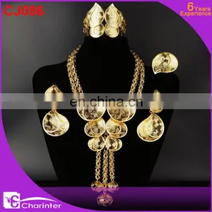 Wedding Dubai Gold Jewelry Set CJ088 thumbnail-6