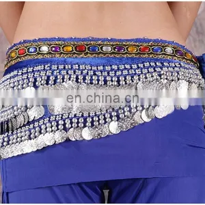 Cheap 248 and 338 Coins Belly Dance Silver Coins Hip Scarf Y-2035# thumbnail-2