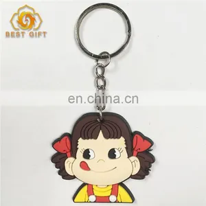 Hot Fashion PVC Cute Cartoon Girl Keychain thumbnail-1