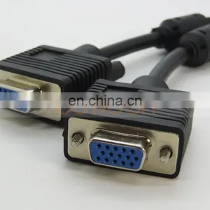 1 VGA Male to 2 VGA Female VGA Monitor Y Splitter Cable thumbnail-5