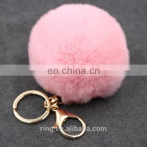 Various Colors Fashion Cute Ball Keychain Rabbit Fox Fur Pompom thumbnail-1