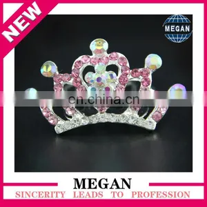Fancy Rhinestone Mini Tiara Crown Hair Comb for Kids Birthday Gift thumbnail-1