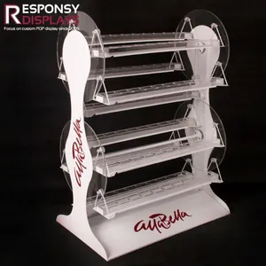 Many Layers Custom Revolvable Cosmetic Clear Acrylic Nail Polish Display Countertop Rack thumbnail-1