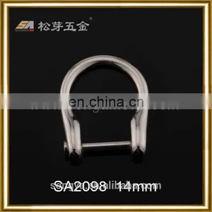 Customized Factory Produced Removable D Ring, Plated Removable D Ring, Zinc Alloy Metal D Ring thumbnail-1
