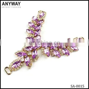 Wholesale Shoe Chains Jeweled and Pink Rhinestones Shoe Accessory thumbnail-1