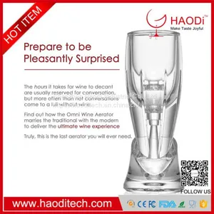 HD-XJ0003 High Transparent Red Wine Aerator With High Acrylic Stylish Transparent Design thumbnail-3