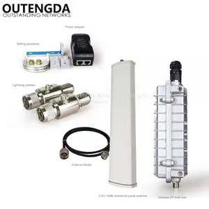 Long Range 400meters Wifi Transmitter Extender 2.4GHz 300Mbs Wireless Router Outdoor AP WiFi Hotspot Base Station With 14dbi ANT thumbnail-2