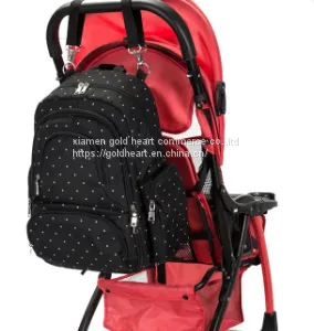 Custom Stylish Quilted Polyester 600d Changing Adult Baby Diaper Bag for Mother thumbnail-5