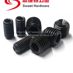 DIN916 Alloy Steel Hex Screw Grub Set Screw Socket Cap Screw in Black thumbnail-1