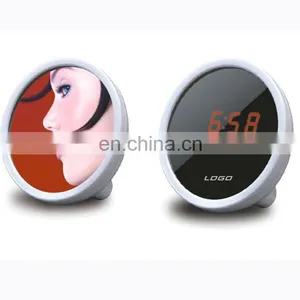 2019 New Style Easy Carrying Magic Beauty Mirror With Led Clock thumbnail-1
