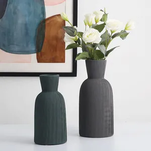 Nordic Style Drawing Process Ceramic Vase Ins Flower Vase, Table Decorations thumbnail-2