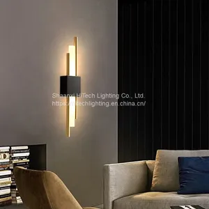 Modern Minimalist Copper Wall Lamp Living Room Bedroom Corridor Aisle Porch Creative Light Luxury Nordic TV Background Wandlamp thumbnail-1