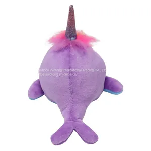 Double Sided Doll Flipped Whale Doll Reversible Flip Narwhal Whale Mood Plushy Stuffed Toy For Kids Gifts thumbnail-2