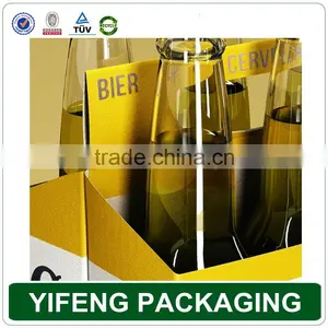 Recyclable Corrugated Cardboard Custom Printed 6 Pack Cardboard Beer Bottle Carrier thumbnail-4