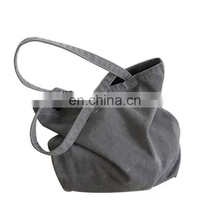 Durable Linen Cotton Canvas Shopping Tote Single Shoulder Bag for Womens thumbnail-5