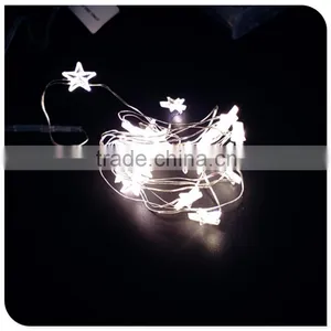 Battery Operated Warm White Copper Wire With Little Stars Mini Led Christmas Lights thumbnail-6