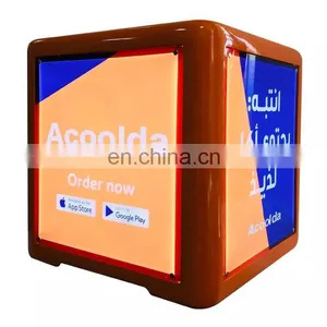Cuastom LED Keeping Food Hot Delivery Thermal Bag Hot and Cold Thermal Insulation Cooler Food Box FRP Plastic Delivery Box thumbnail-1