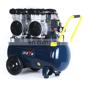 Bison Best High Quality 6 Bar 220v 50hz 50 Liter Tanks Low Noise Oil Free Piston Air Compressor Made In China thumbnail-1