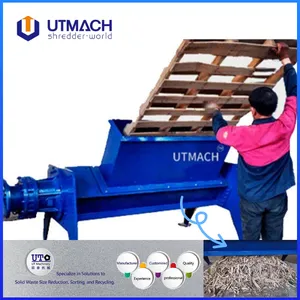 Industrial Wood Pallet Shredder for Heavy Duty Biomass Recycling Wood Crusher thumbnail-1