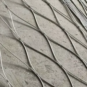 Custom Ferrule Type Inox 316 Wire Cable Rope Protective Net Flexible Stainless Steel Cable Webnet Mesh for Railing thumbnail-5